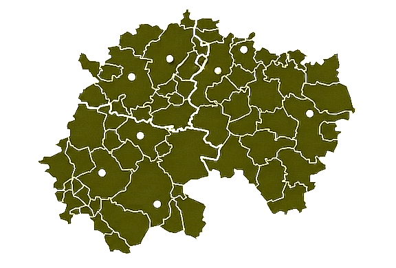 Karte der Region Neckar-Alb